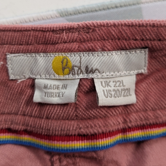 Boden Pink Gowrie Jogger Chinos Corduroy Pants 20L - Picture 8 of 8